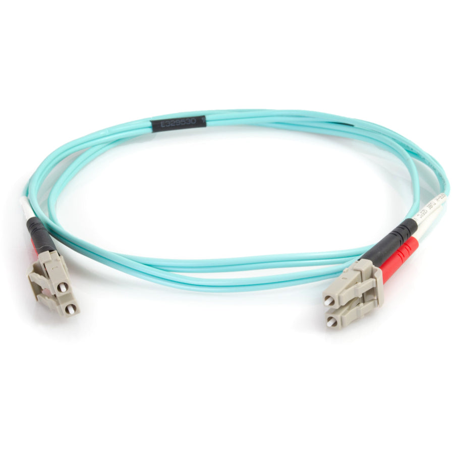 C2G 01006 10m LC-LC 50/125 OM4 Duplex Multimode PVC Fiber Optic Cable 40/100Gb Data Transfer Rate