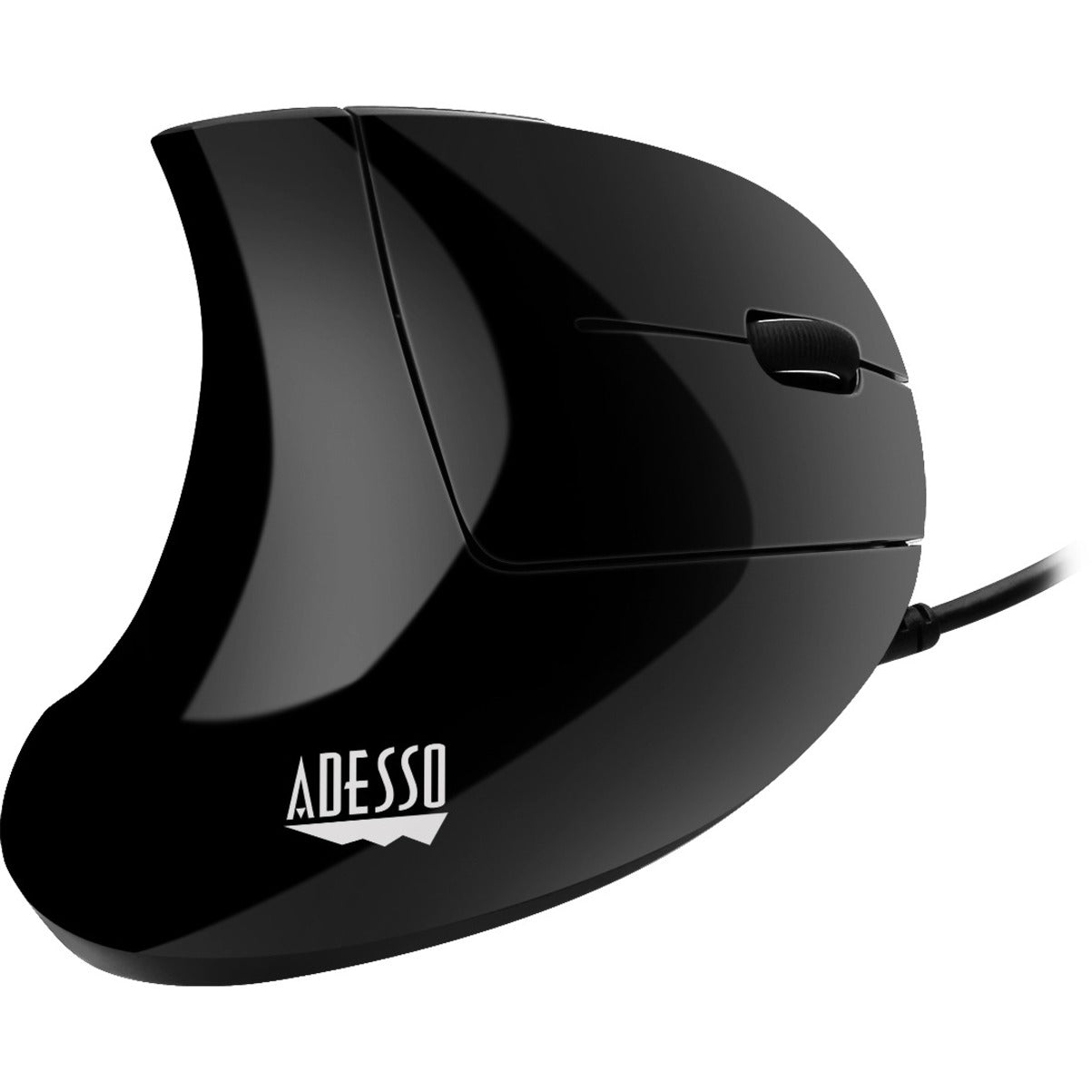 Adesso iMouse E1 Vertical Ergonomic Illuminated Mouse, Ergonomic Contour, Integrated Backlighting, 1600 DPI, 6 Buttons