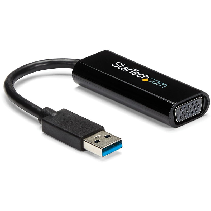 StarTech.com USB 3.0 to VGA adapter showing USB connector and VGA port