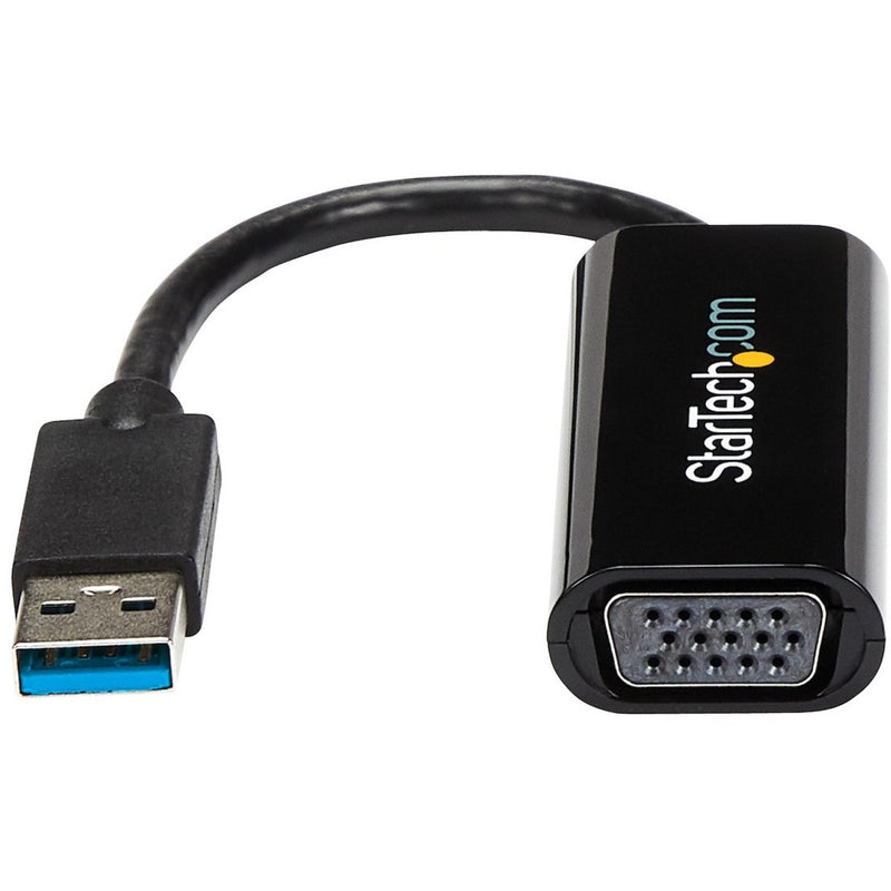 Side view of StarTech.com adapter showing both USB and VGA connections