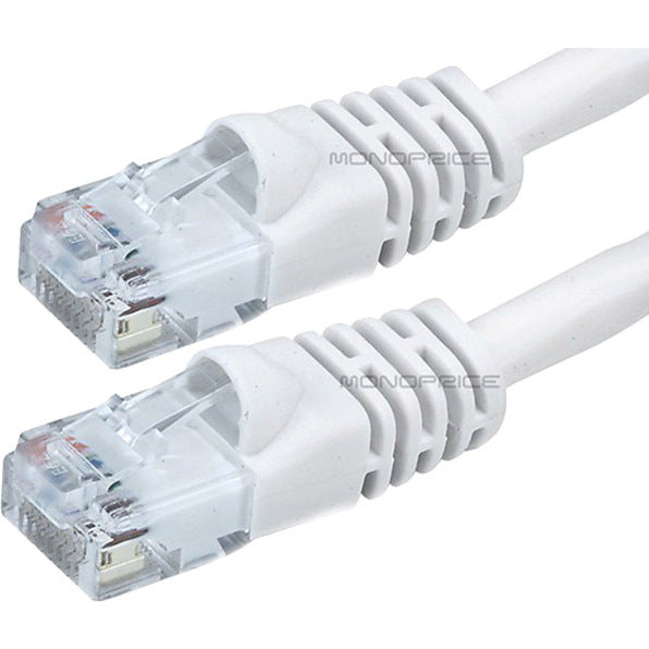 Monoprice - 莫诺普莱斯  2217 - 2217 50FT - 50英尺  24AWG - 24AWG  Cat6 - Cat6  550MHz - 550兆赫  UTP - UTP  Ethernet - 以太网  Bare Copper - 裸铜  Network Cable - 网络电缆  White - 白色