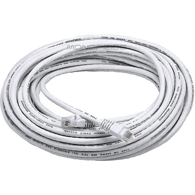 Monoprice 2217 50FT 24AWG Cat6 550MHz UTP Ethernet Bare Copper Network Cable Blanco