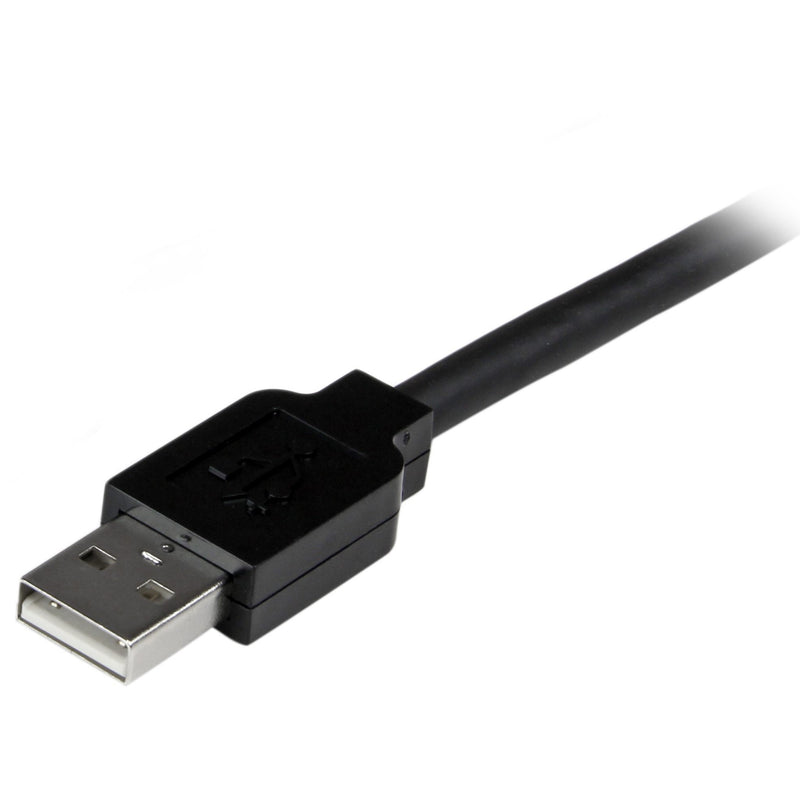 Close-up of StarTech.com USB extension cable's Type-A male connector showing premium construction