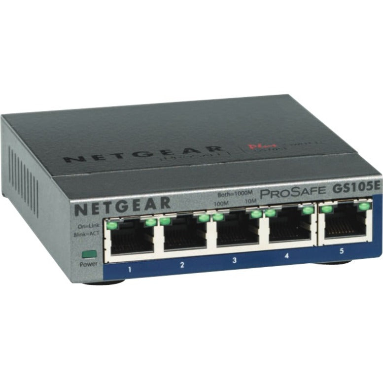 Netgear GS105E-200NAS ProSafe Plus Switch 5-Port Gigabit Ethernet Wall-Mountable
