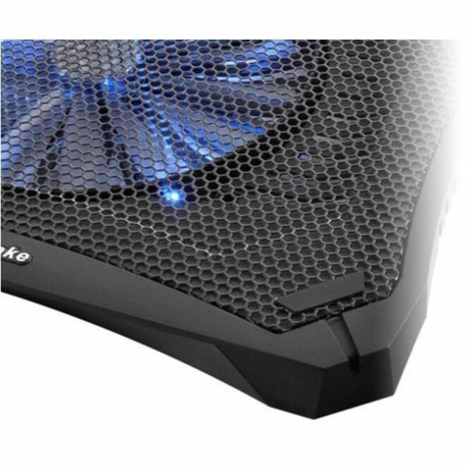 Detailed close-up of Thermaltake V20's hexagonal mesh pattern and corner design-alternate-image4