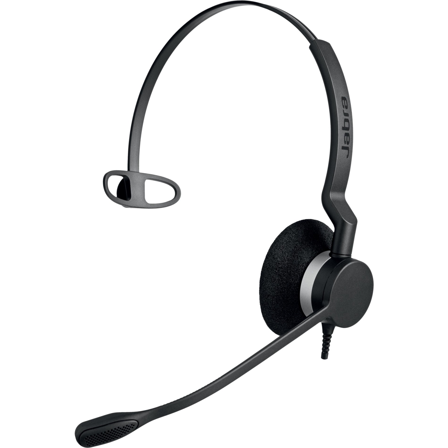 Side view of Jabra BIZ 2300 QD monaural headset showing noise-canceling boom microphone and over-head design-alternate-image1