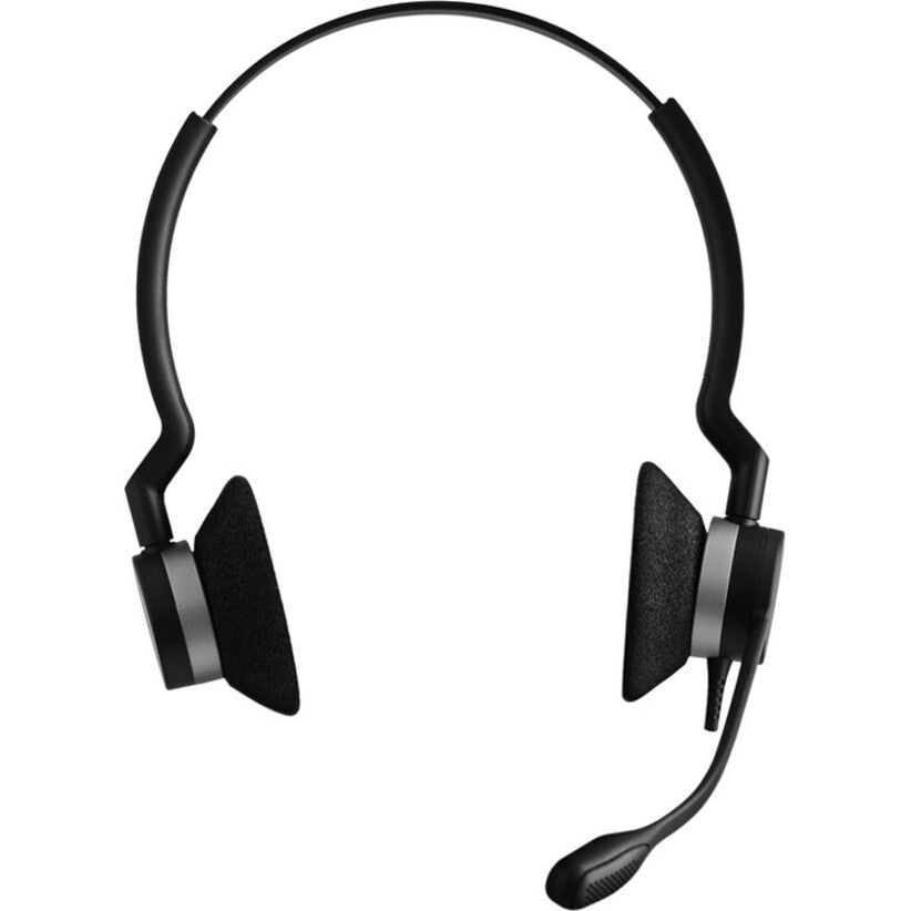 Front view of Jabra BIZ 2300 QD headset showing structural design and ear cup placement-alternate-image2