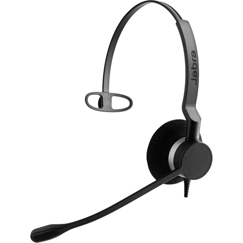 Angled view of Jabra BIZ 2300 headset emphasizing ergonomic design features-alternate-image4