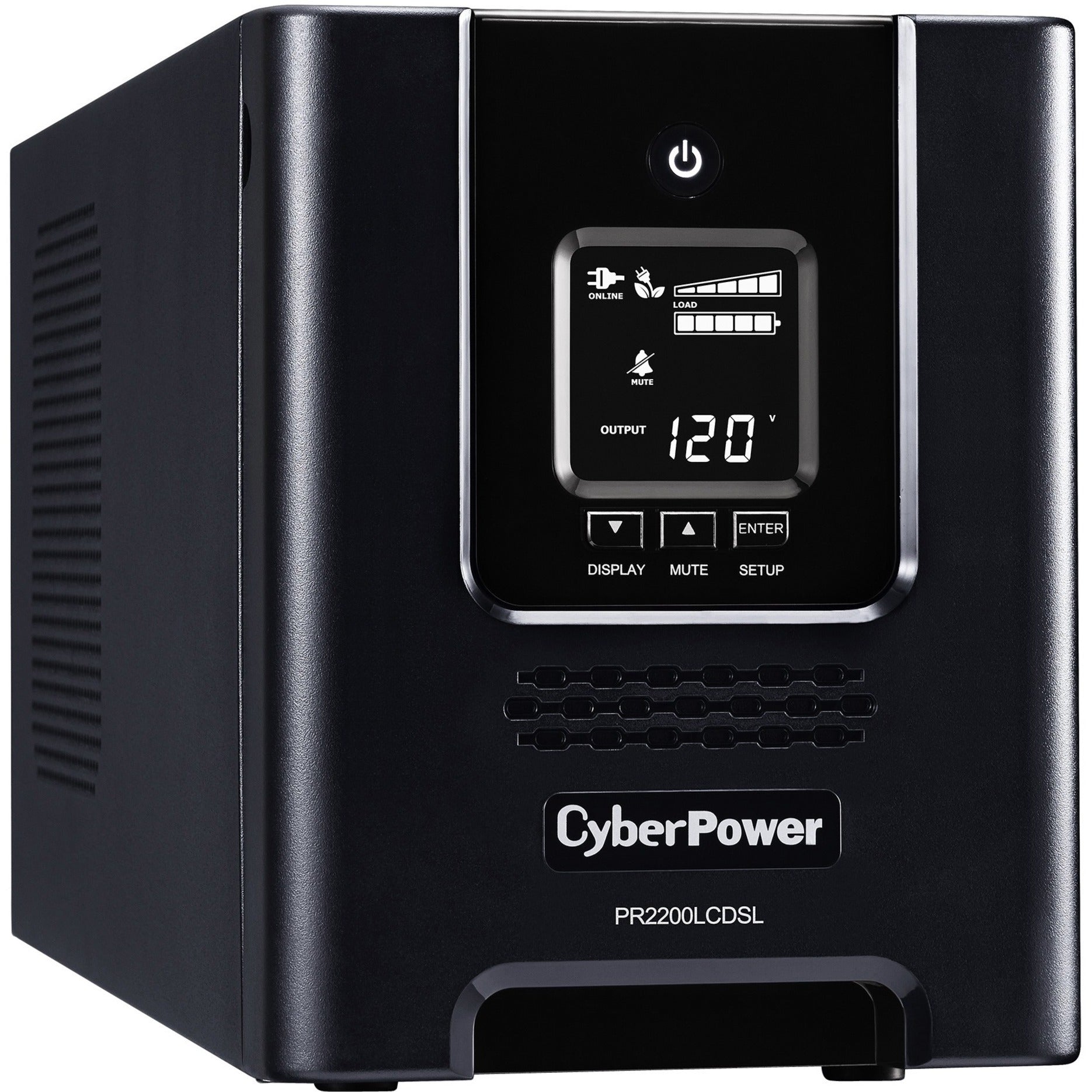 CyberPower PR2200LCDSL Smart App Sinewave UPS Systems 2070VA Pure Sine Wave Tower LCD UPS  CyberPower PR2200LCDSL Sistemas UPS de onda sinusoidal inteligente 2070VA Torre LCD UPS de onda sinusoidal pura.