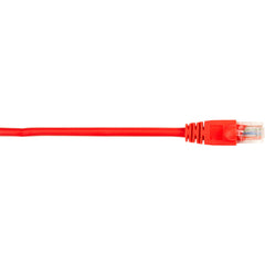 แบล็กบ็อกซ์ CAT5EPC-002-RD สายแพทช์เครือข่าย Cat.5e UTP 2 ฟุต สีแดง อัตราการถ่ายโอนข้อมูล 1 Gbit/s