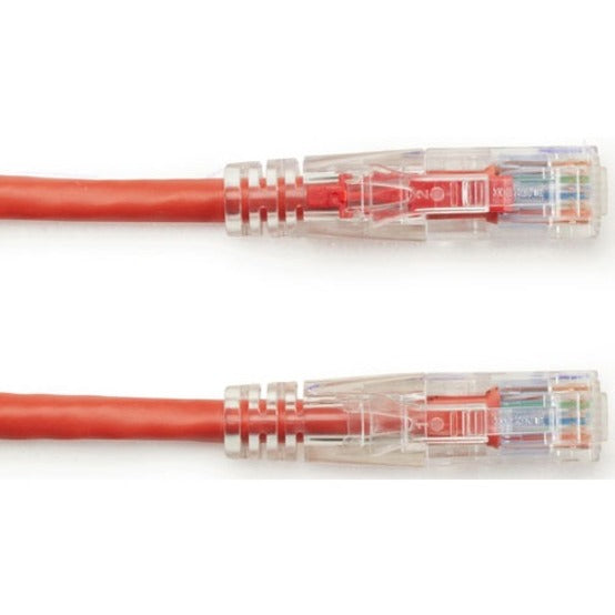 Side-by-side comparison of both RJ-45 connectors on the GigaTrue 3 Cat6 cable showing identical construction