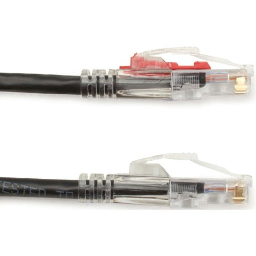 Close-up comparison of GigaTrue 3 connectors showing red and standard security pin implementations