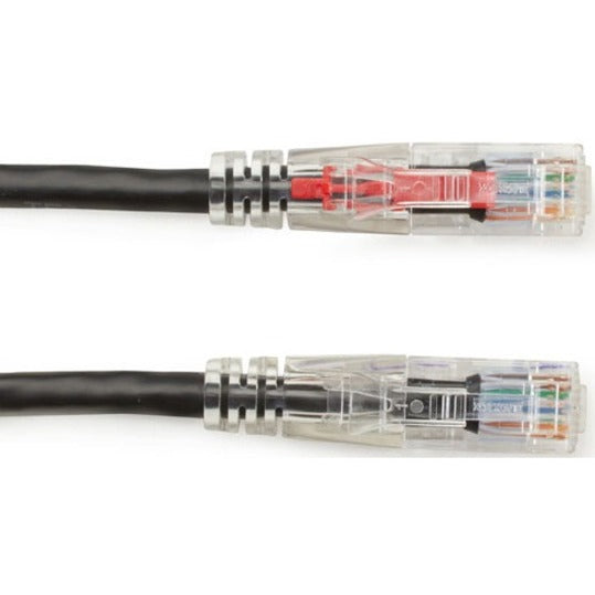 Side-by-side comparison of both cable ends showing LockPORT security features and strain relief design