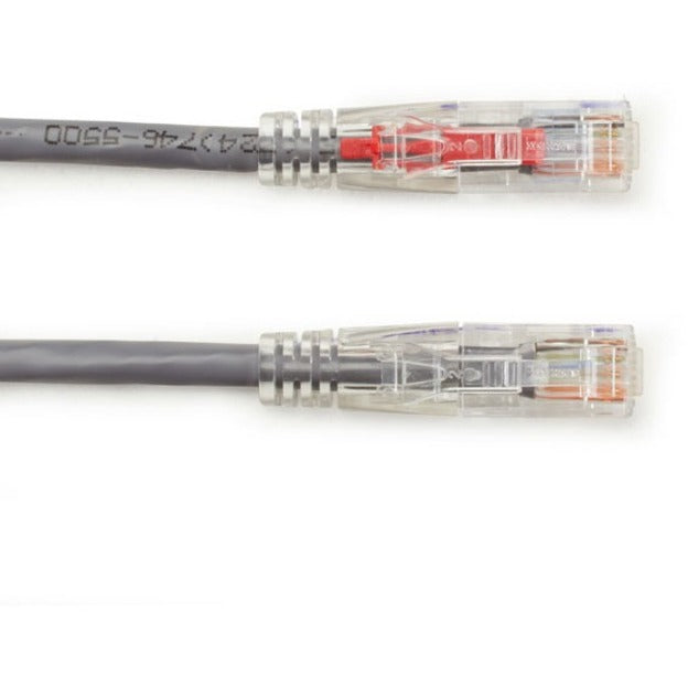 Side-by-side comparison of GigaTrue 3 Cat6 connectors showing standard and locked configurations with red locking pin