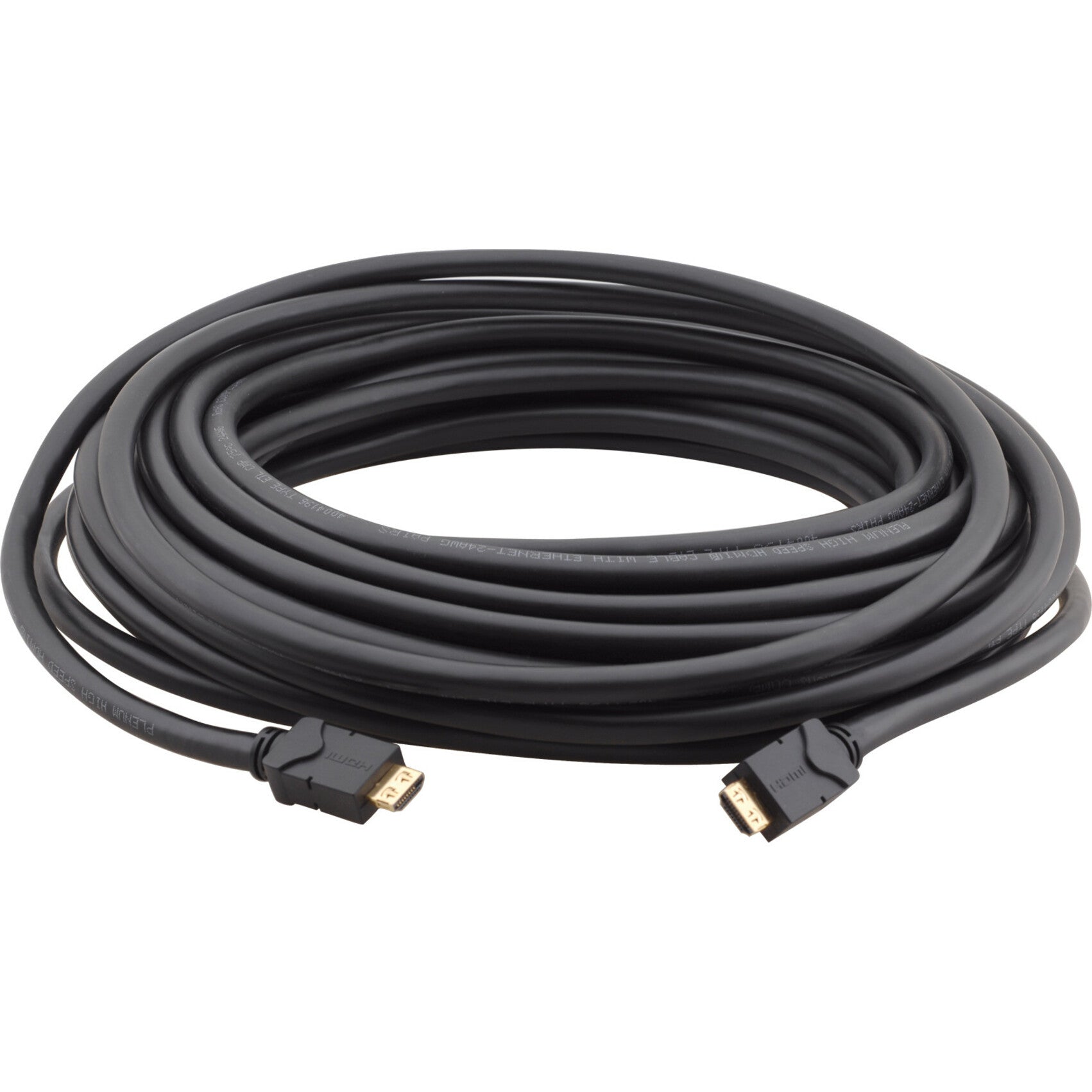 25-foot black Kramer HDMI cable with gold-plated connectors and plenum-rated jacket-alternate-image1