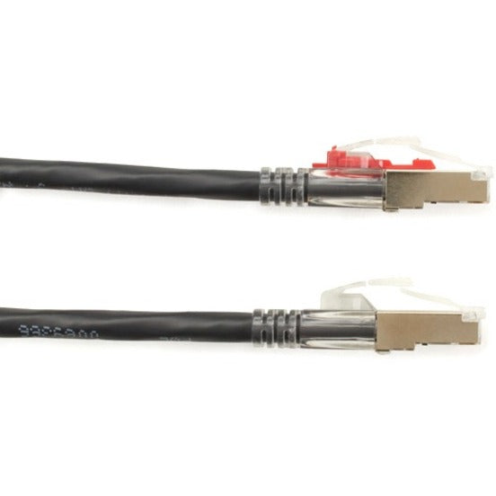 Black Box C6APC80S-BK-10 GigaTrue 3 CAT6A Locking Snagless Patch Cable, 10 ft, 650-MHz