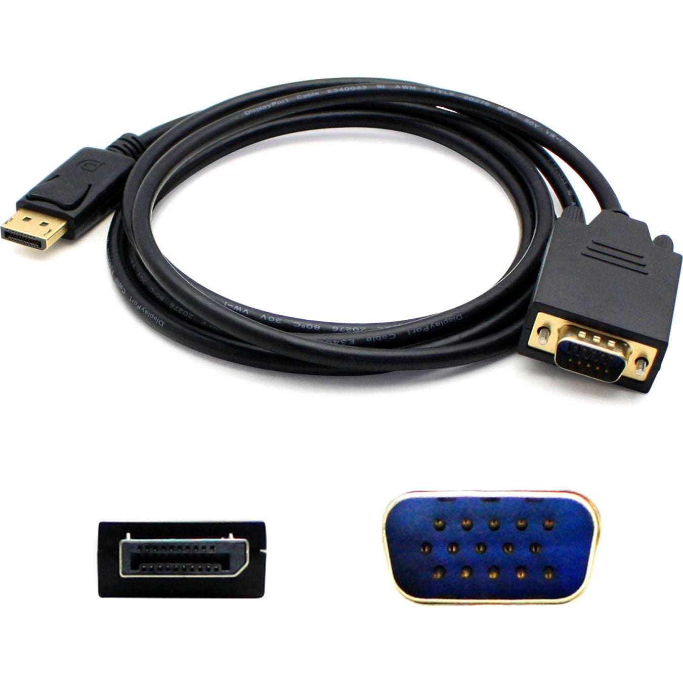 品牌名称：DISPORT2VGAMM6B 产品标题：6英尺（2米）Displayport 到 VGA 黑色转接器 - M/M，1920X1200 DP 到 VGA 转换器