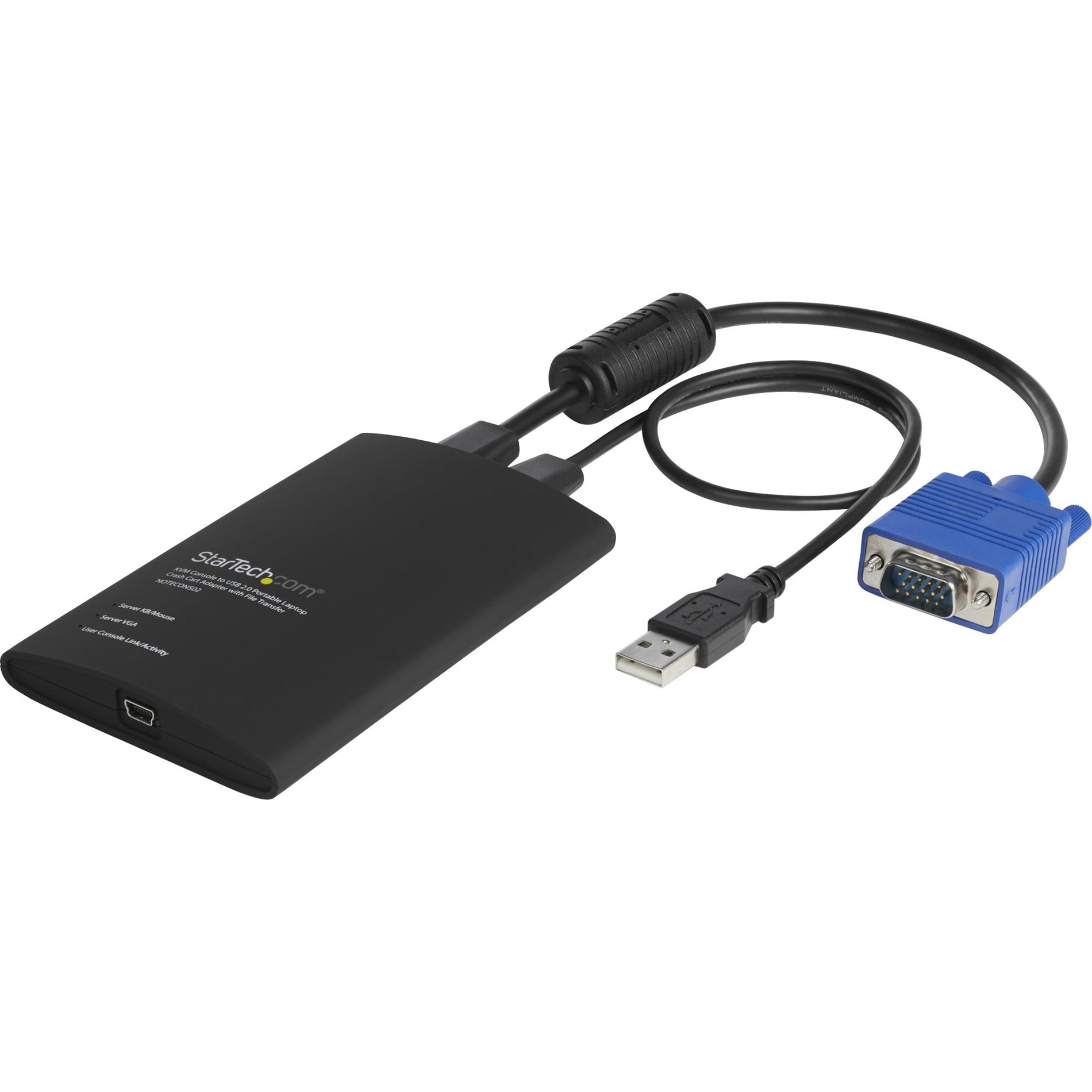 StarTech.com NOTECONS02 USB Crash Cart Adapter, Portable KVM Console with File Transfer