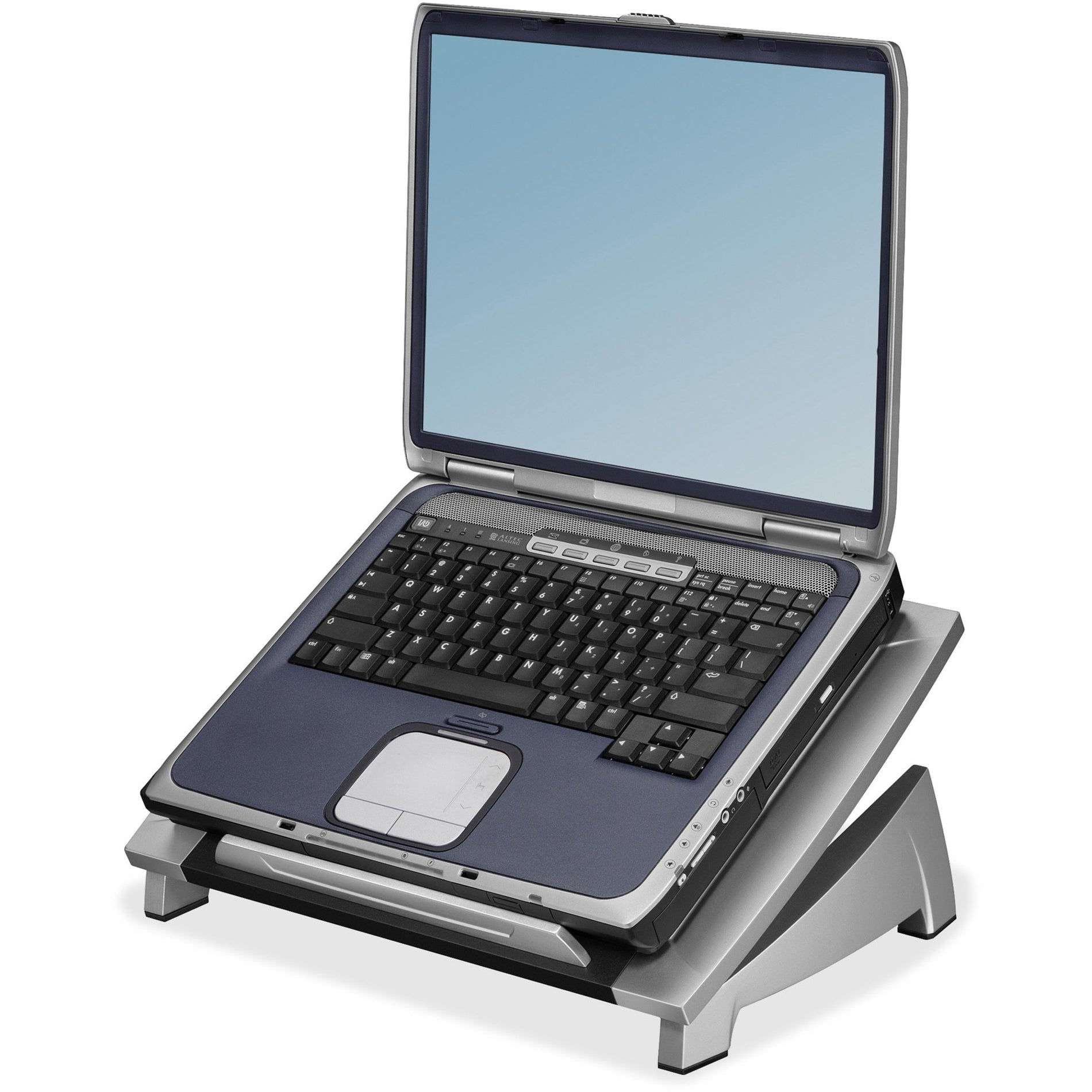 Fellowes 8032001 Office Suites Laptop Riser Einstellbarer Winkel Abriebfest Kratzfest Verstellbare Neigung Stapelbar rutschfest.