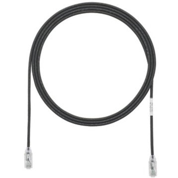 Panduit Cat.6 UTP network patch cable with clear-booted RJ-45 connectors in black color