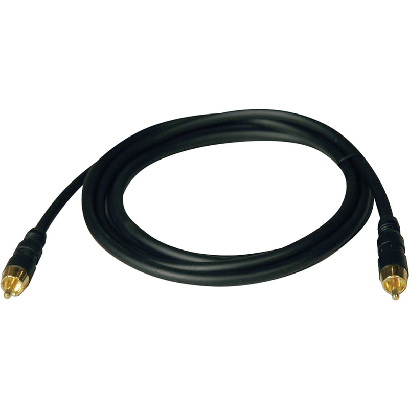 Tripp Lite 6-foot black digital coaxial audio cable with gold-plated RCA connectors