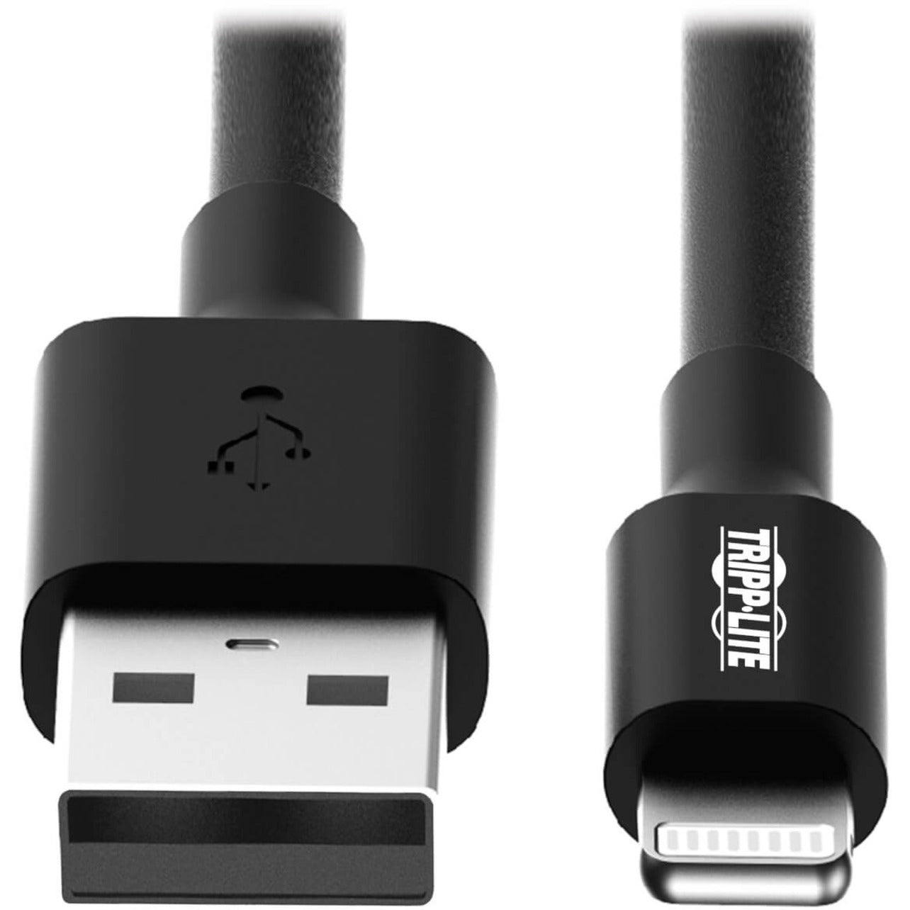 Tripp Lite トリップライト M100-006-BK 6フィート（1.8M）黒USB同期/充電ケーブル、ライトニングコネクター対応、iPhone、iPad、iPodと互換性、MFI認定