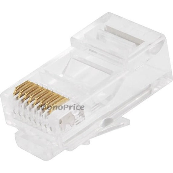 Monoprice 7245 RJ-45 Modular Plugs RJ45 - 100 Pack For Solid, Network Connector