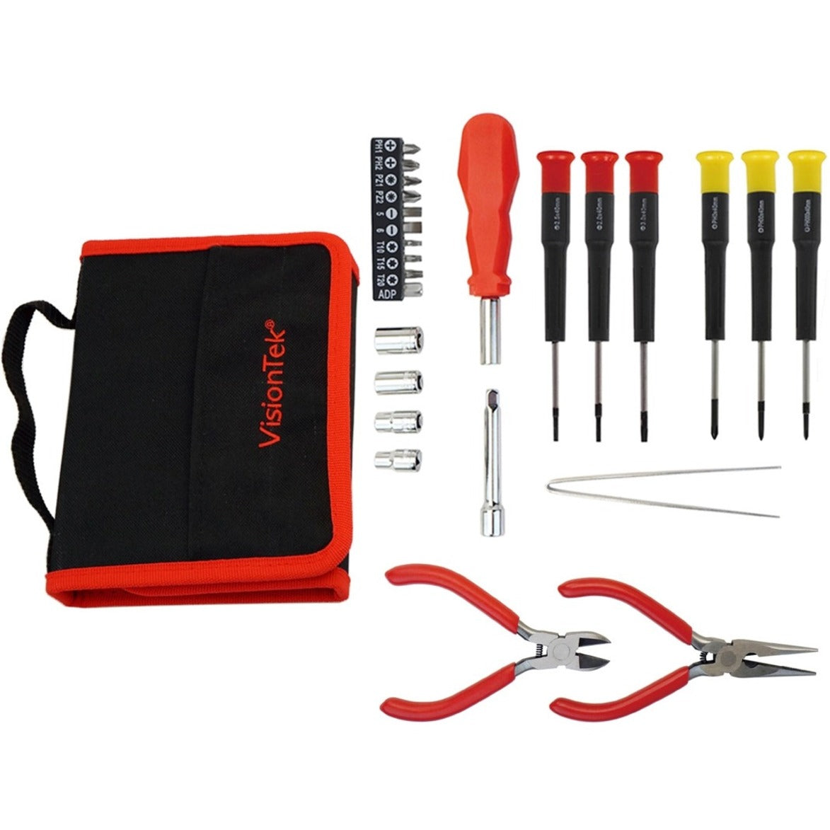 VisionTek 900670 PC Toolkit 26 Piece, Essential Repair Kit for DIY Projects [Discontinued]