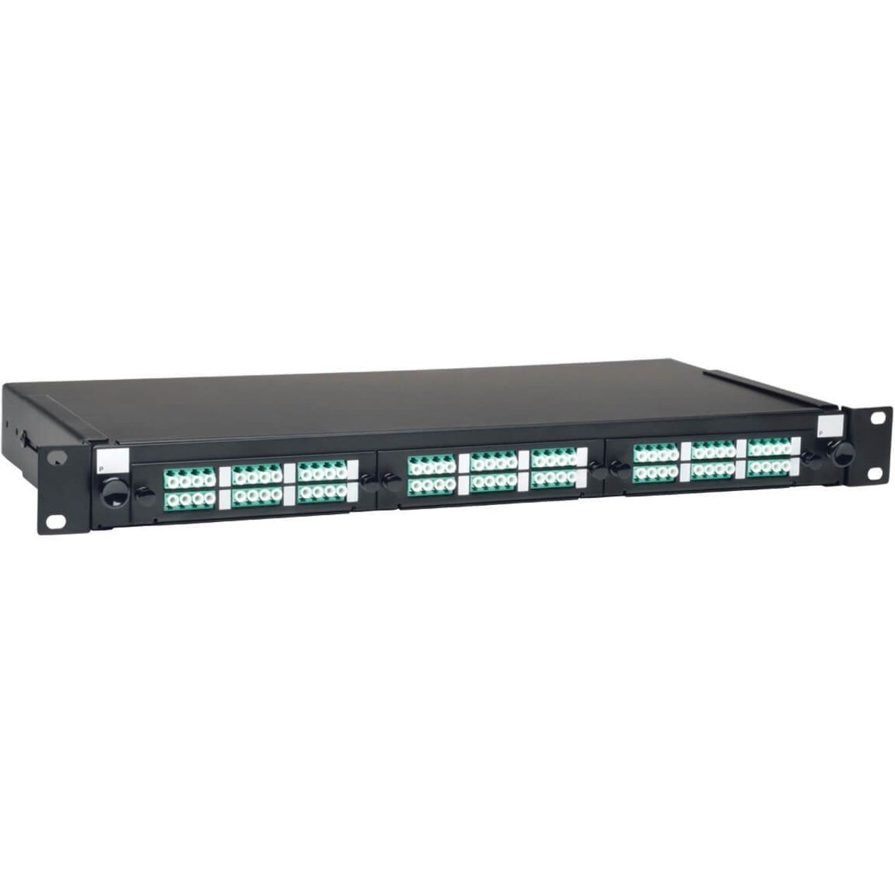 Tripp Lite N492-036-LCLC-E Panel de Parcheo de Fibra Montado en Rack de 36 Puertos LC/LC 1U Garantía de por Vida Acceso Fácil Profundidad Ajustable