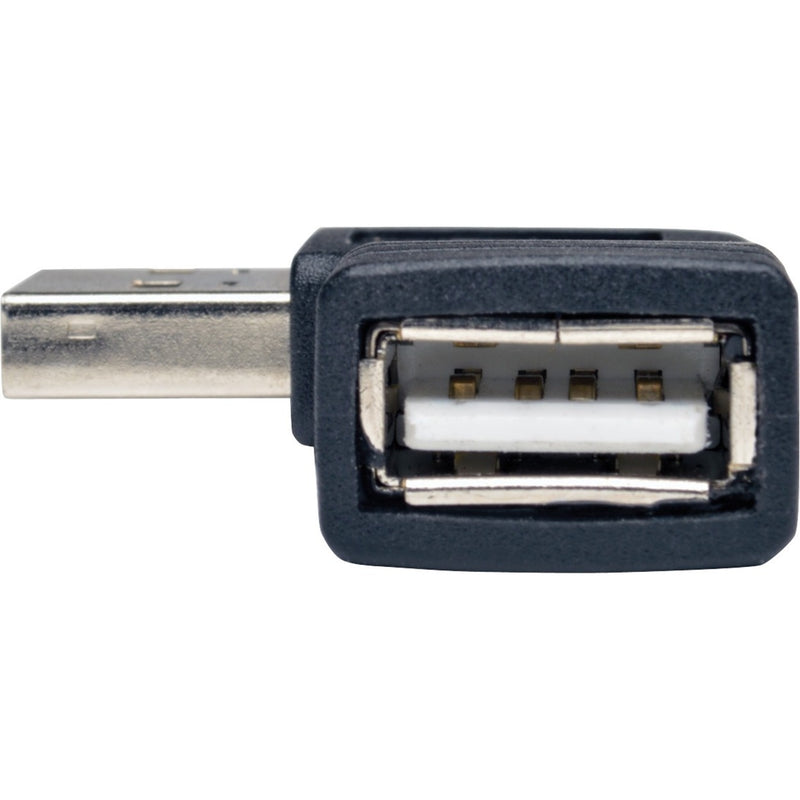 Detailed view of USB adapter's female port connection interface