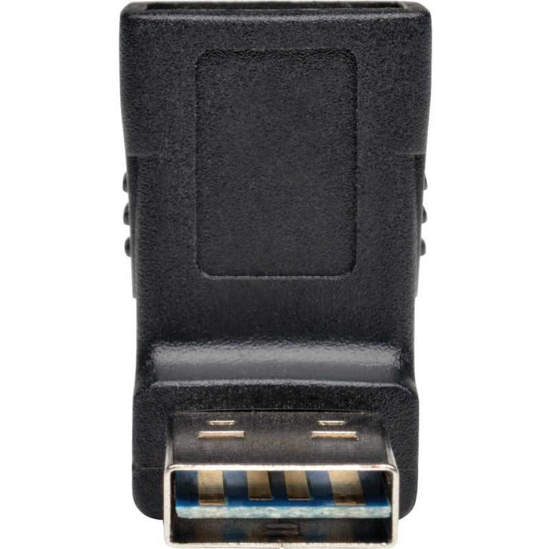 Close-up view of USB adapter's molded housing showing textured grip pattern and construction details