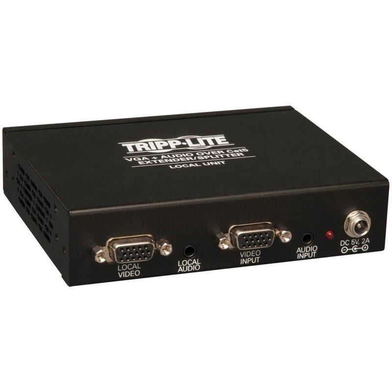 Front view of Tripp Lite B132-004A-2 showing VGA ports, audio inputs and power connection