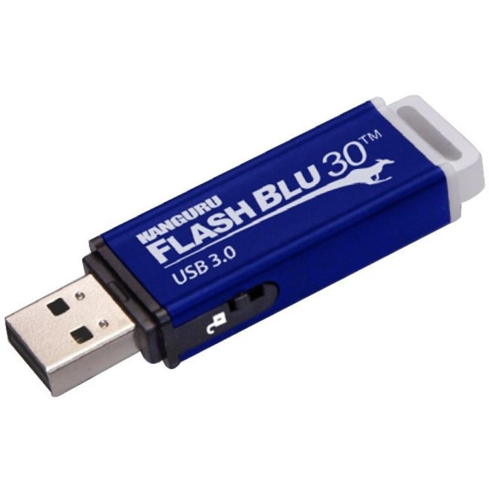 Kanguru FlashBlu30 USB 3.0 Flash Drive with Write Protect Switch