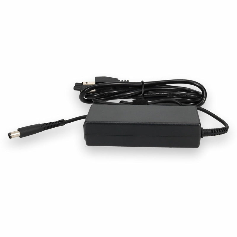 Top view of AddOn HP laptop AC adapter showing sleek design