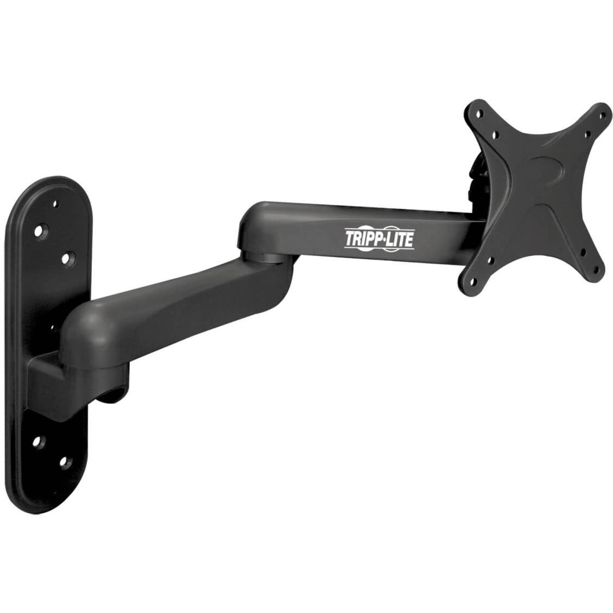 Side view of Tripp Lite DWM1327SE full-motion wall mount showing extended articulating arm and mounting plate-alternate-image1