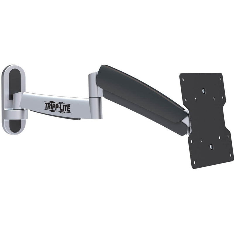 Tripp Lite DWM1742S full-motion wall mount in silver and black finish, side view