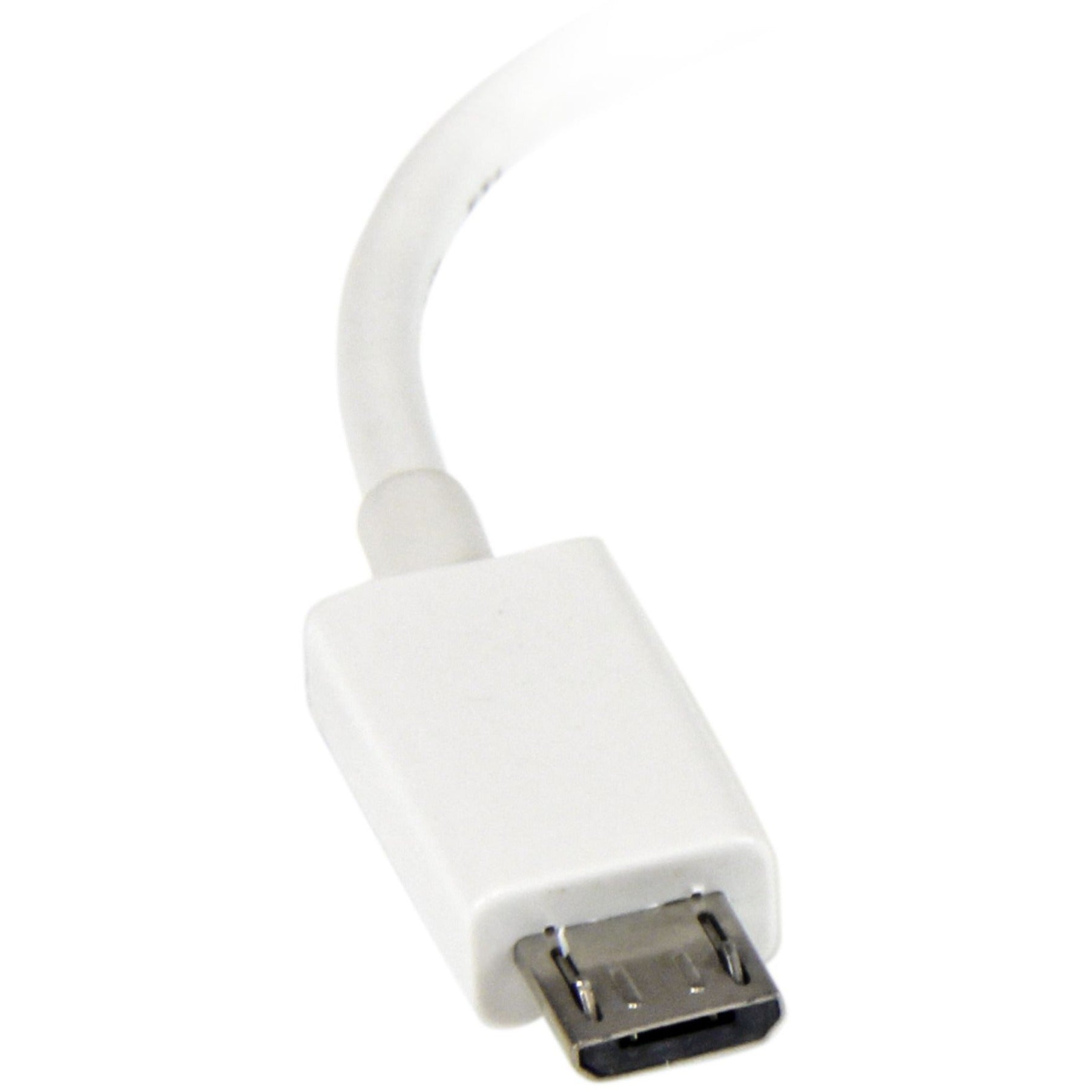 StarTech.com UUSBOTGW 5in White Micro USB to USB OTG Host Adapter M/F, Data Transfer Adapter