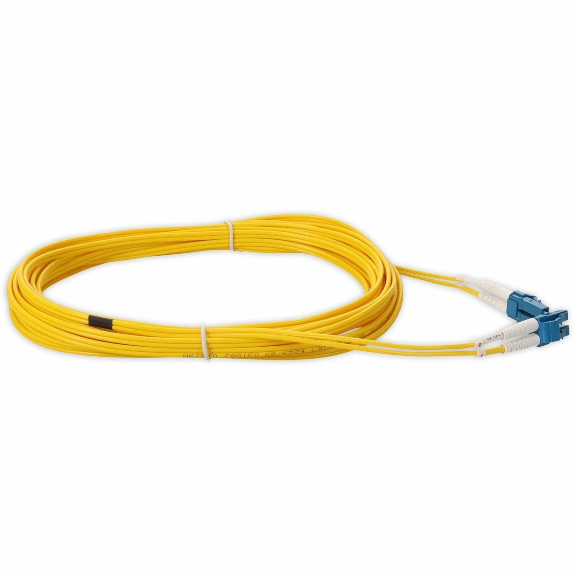AddOn ADD-LC-LC-4M9SMF 4M Single-Mode Fiber (SMF) Duplex LC/LC OS1 Yellow Patch Cable, Molded, 13.12 ft