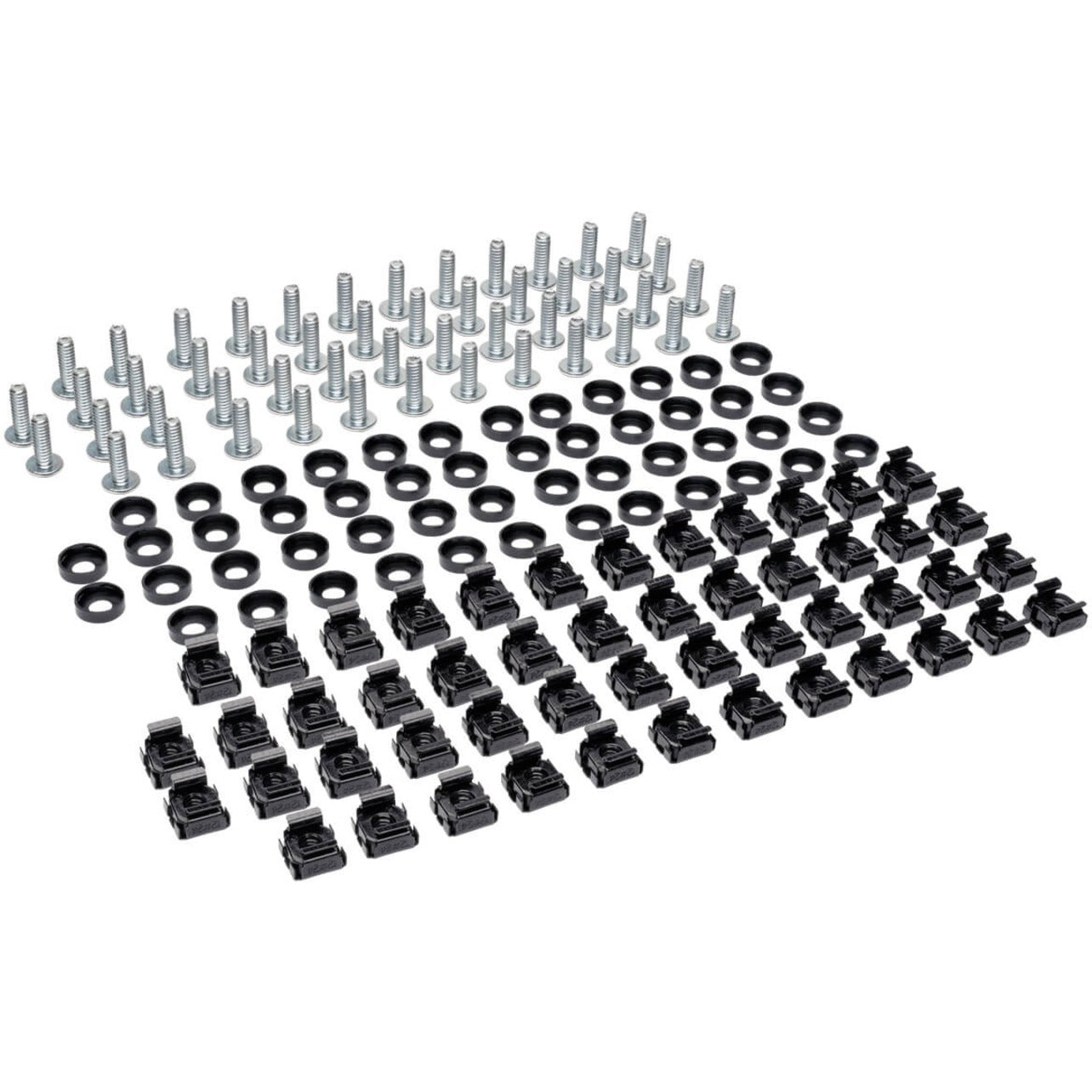 Tripp Lite SRCAGENUTS1224 Kit di hardware per fori quadrati (Include 50 pezzi di viti e rondelle 12-24.) Fissaggio