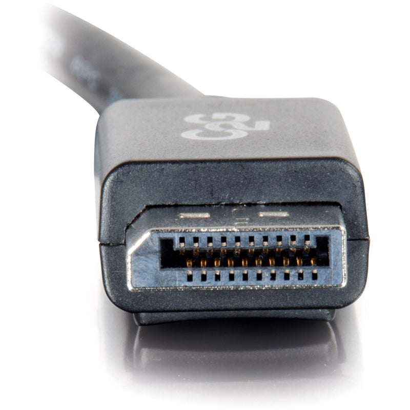 Macro shot of DisplayPort connector pin configuration showing 20-pin layout