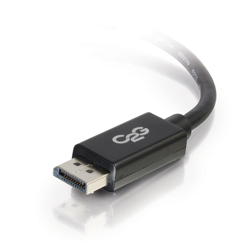 Detailed view of single DisplayPort connector end showing C2G branding and construction