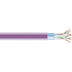 Black Box CAT6 Network Cable, 400-MHz Solid Bulk, EMI/RF & Noise Protection, 1 Gbps, 23 AWG, F/UTP CMR PVC, Purple, 1000ft - EVNSL0609A-1000 (Lifetime Warranty)