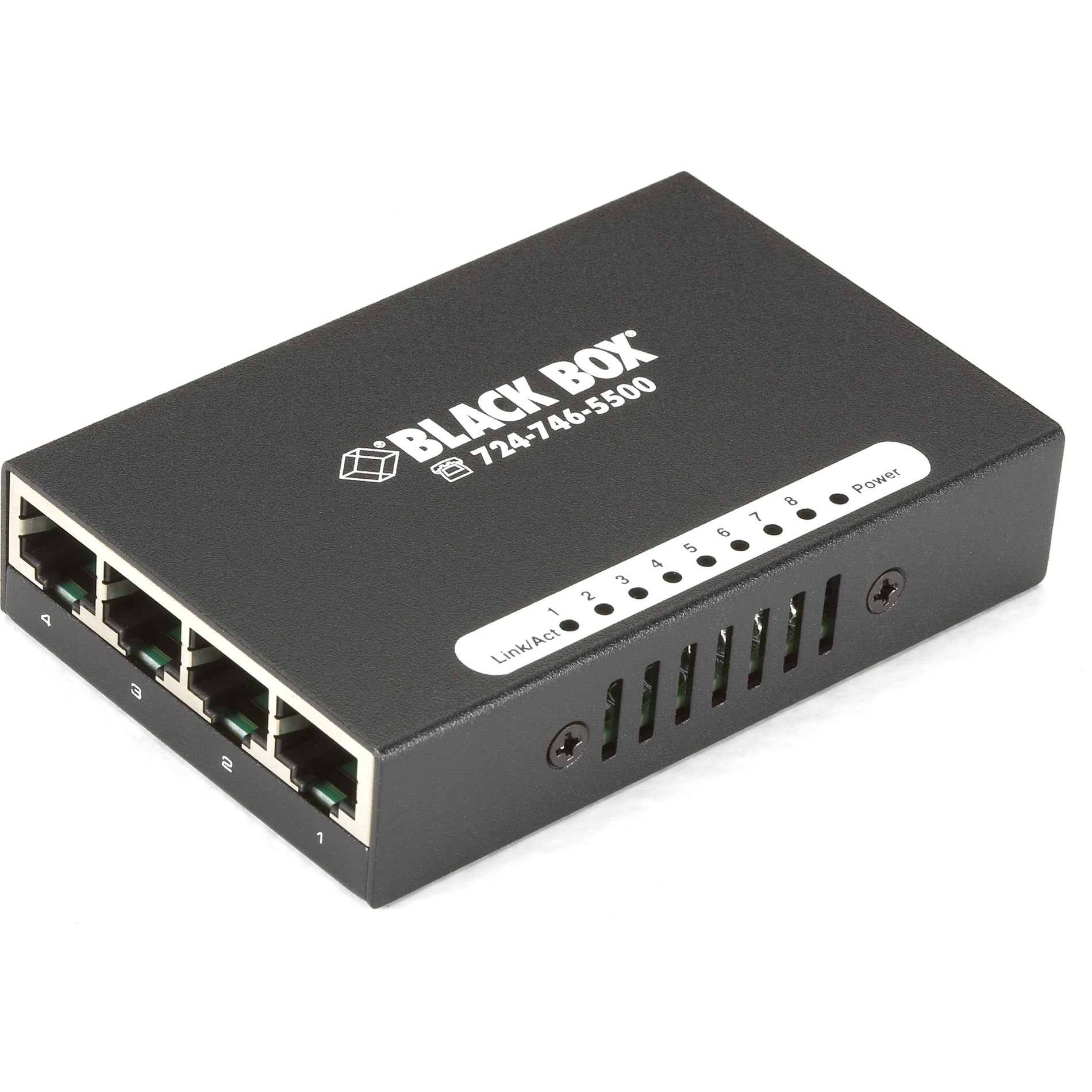 品牌名称：黑盒子  USB供电 10/100 8端口交换机，符合TAA标准，1年保修