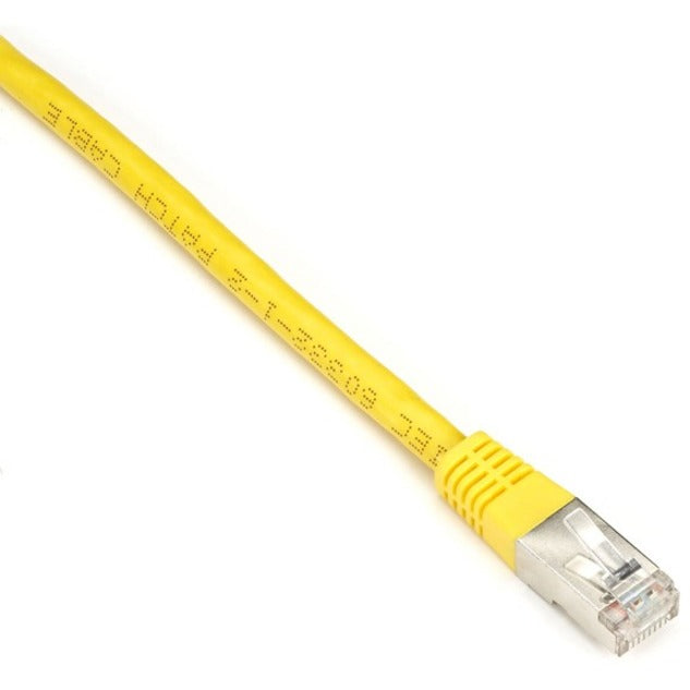 Yellow Cat.6 S/FTP network patch cable with shielded RJ-45 connector and molded strain relief