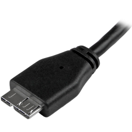 品牌名称：StarTech.com 将这些属性转换为中文： USB3AUB50CMS -> 0.5m (20in)  -> 超薄超速USB 3.0 A至Micro B电缆 -> M/M ->快速数据传输和充电