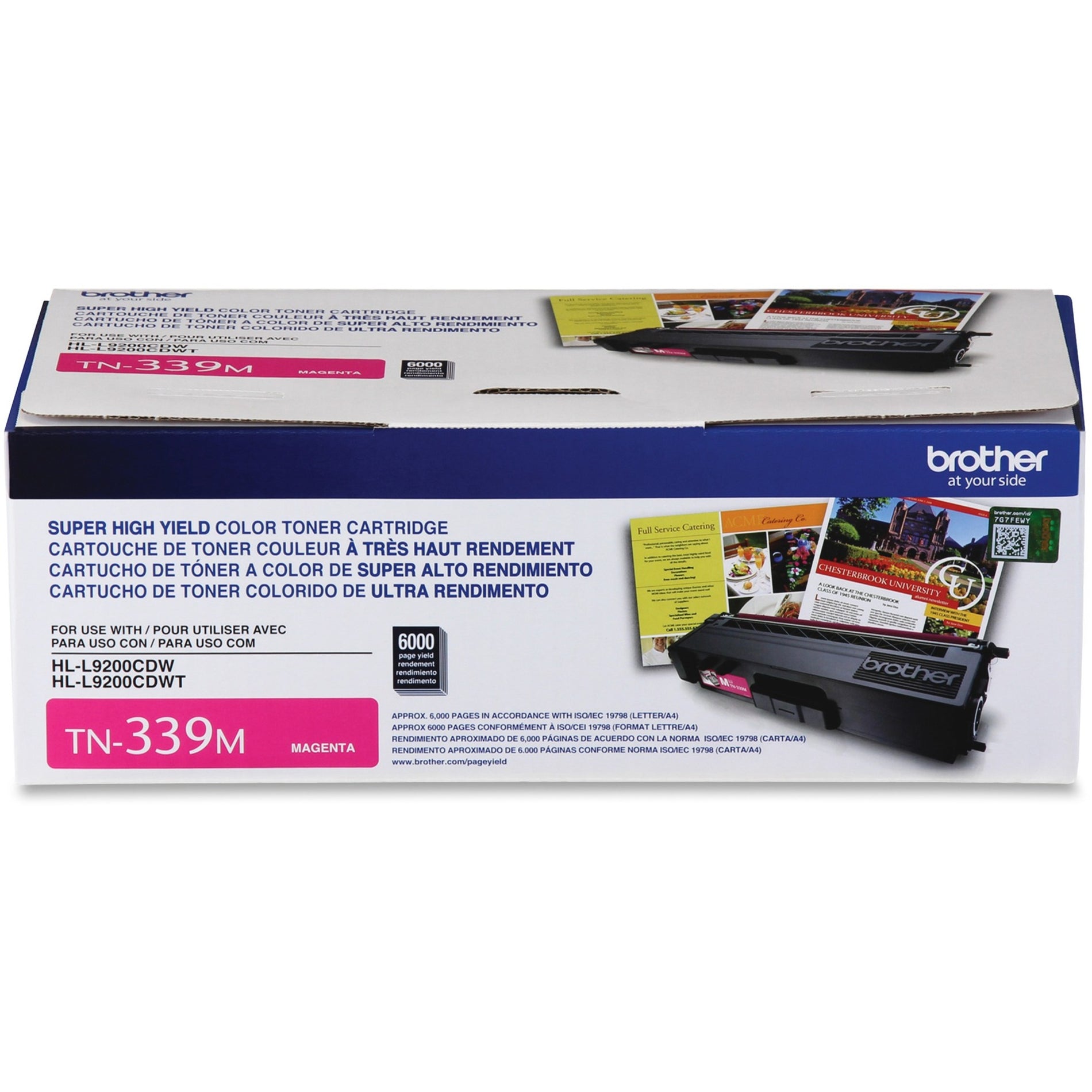 Brother TN339M Super High Yield Magenta Toner Cartridge, Compatible with HL-L9200CDW, HL-L9200CDWT, MFC-L9550CDW