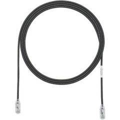 Panduit Cat.6e UTP Network Patch Cable, 28 AWG Copper, RJ-45 Male/Male, Clear Boot, 7ft, Environmentally Friendly RoHS Compliant, Black - UTP28SP7BL (1 Year Warranty)