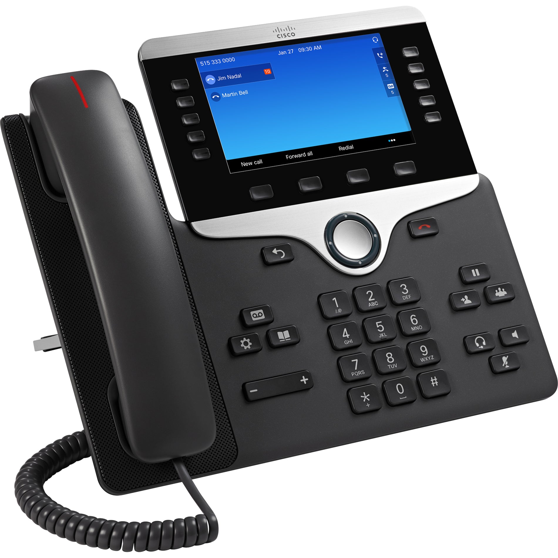 Cisco CP-8841-K9= UC Phone 8841, 5" Color LCD Display, Hands-free, Caller ID, VoIP