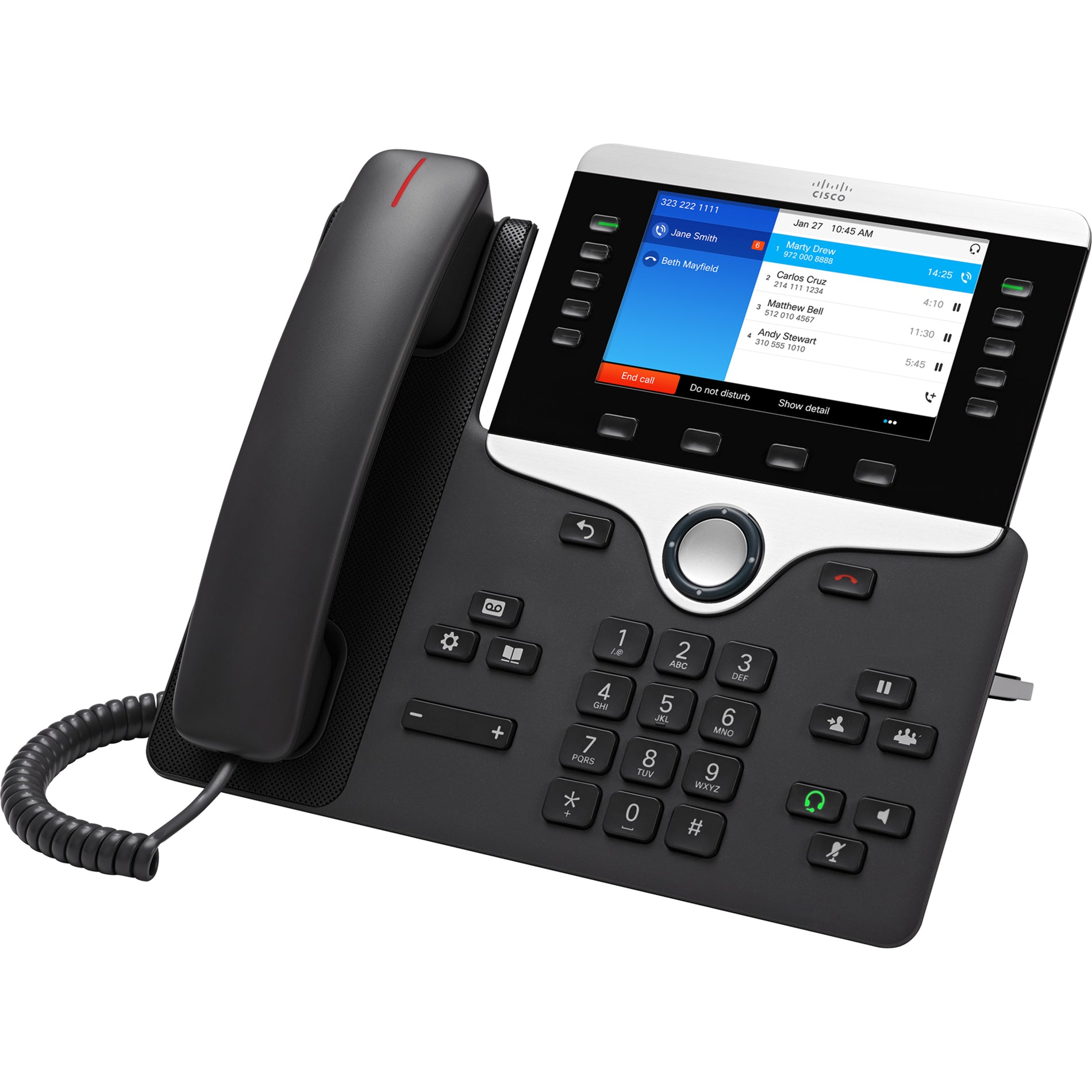 Cisco CP-8841-K9= UC Phone 8841, 5" Color LCD Display, Hands-free, Caller ID, VoIP