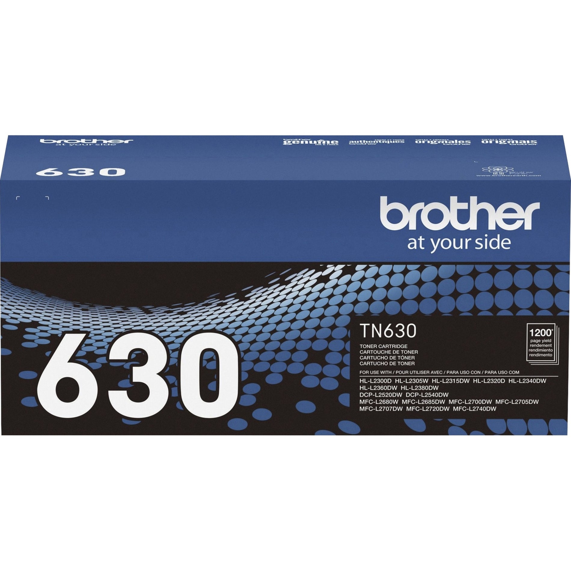 Brother TN630 Toner Cartridge, 1200 Page Yield, Black
